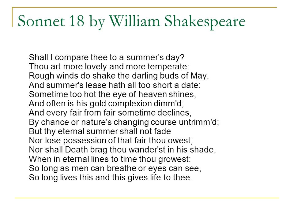 An overview of the sonnet 20 by william shakespeare